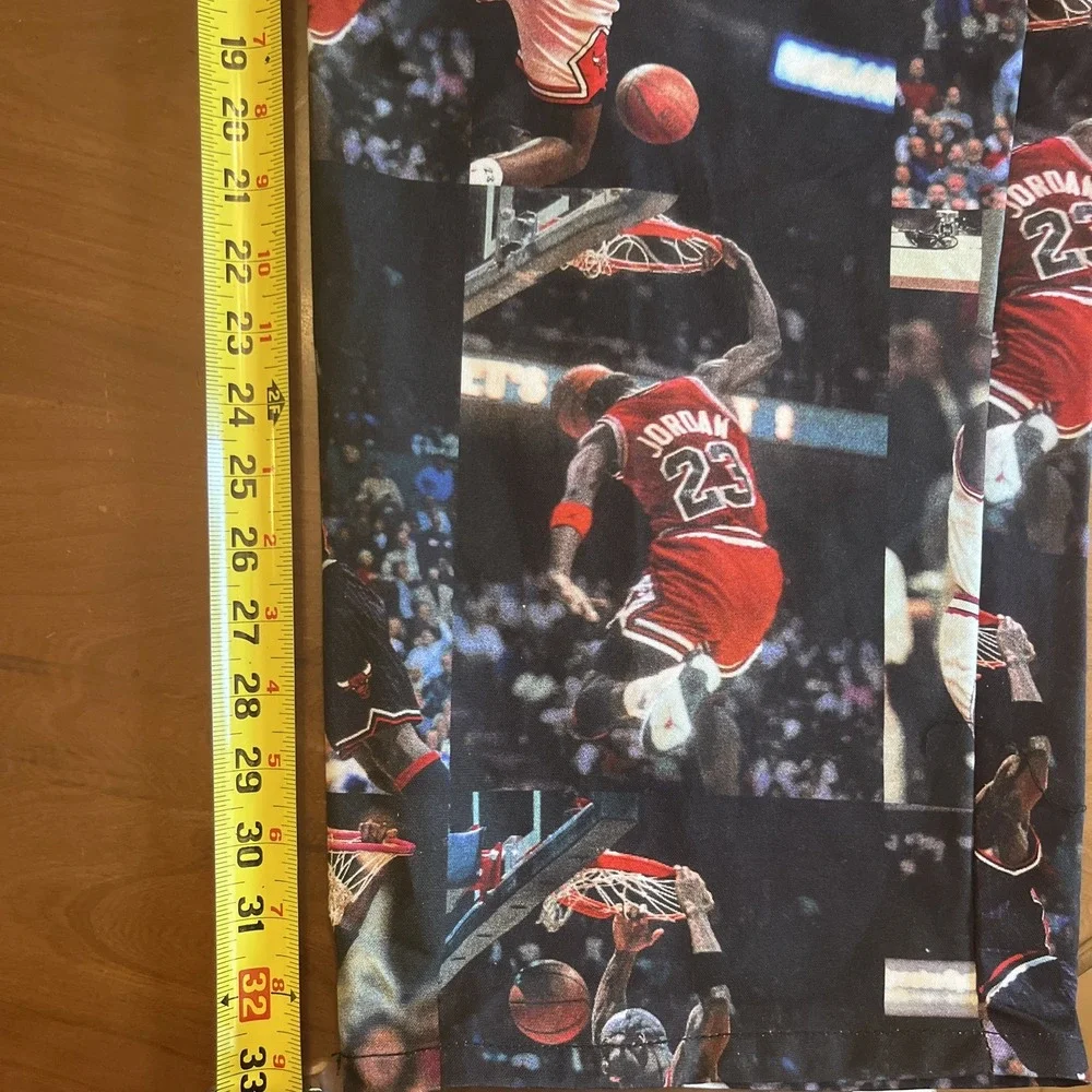 Jordan Jumpman Men's Multicolor All-Over Basketball Print Pants 36 Cotton